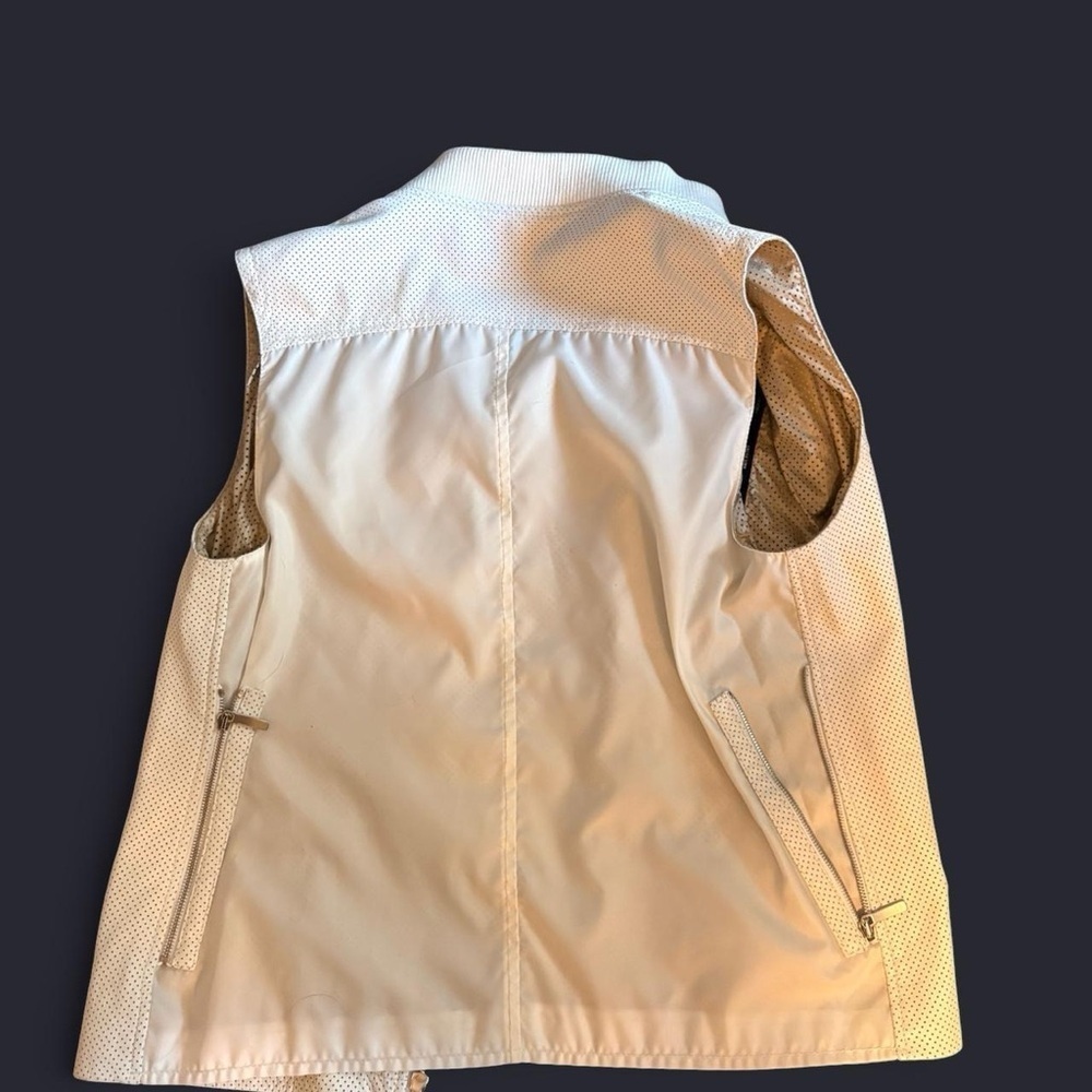 Men's white leather Vest - Picture 7 of 7